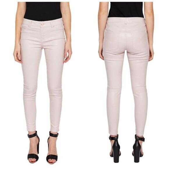 Ted Baker Katarie Coated Skinny Jeans, Baby Pink, size 25 , New‎ with Tag - Picture 3 of 16